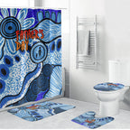 Australia Aboriginal Fathers Day Bathroom Set Indigenous Dot Art Pattern - Parent Child