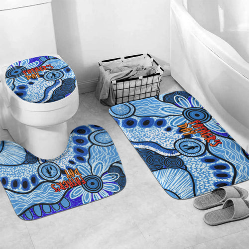 Australia Aboriginal Fathers Day Bathroom Set Indigenous Dot Art Pattern - Parent Child