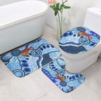 Australia Aboriginal Fathers Day Bathroom Set Indigenous Dot Art Pattern - Parent Child