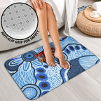 Australia Aboriginal Fathers Day Bathroom Set Indigenous Dot Art Pattern - Parent Child