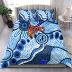 Australia Aboriginal Fathers Day Bedding Set Indigenous Dot Art Pattern - Parent Child
