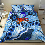 Australia Aboriginal Fathers Day Bedding Set Indigenous Dot Art Pattern - Parent Child