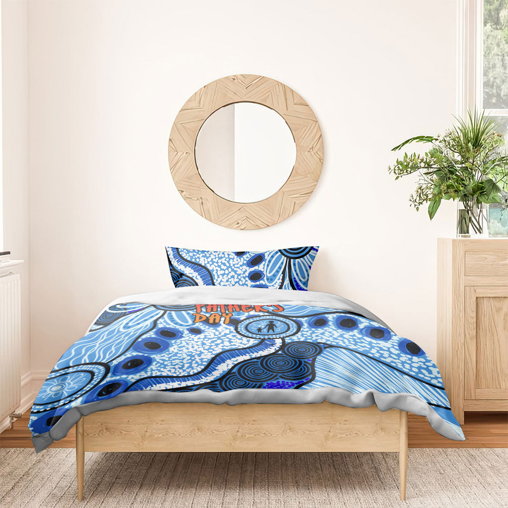 Australia Aboriginal Fathers Day Bedding Set Indigenous Dot Art Pattern - Parent Child