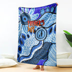 Australia Aboriginal Fathers Day Blanket Indigenous Dot Art Pattern - Parent Child