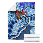 Australia Aboriginal Fathers Day Blanket Indigenous Dot Art Pattern - Parent Child