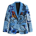 Australia Aboriginal Fathers Day Blazer Indigenous Dot Art Pattern - Parent Child