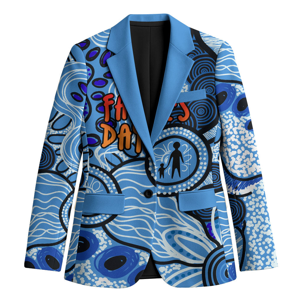 Australia Aboriginal Fathers Day Blazer Indigenous Dot Art Pattern - Parent Child