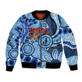 Australia Aboriginal Fathers Day Bomber Jacket Indigenous Dot Art Pattern - Parent Child