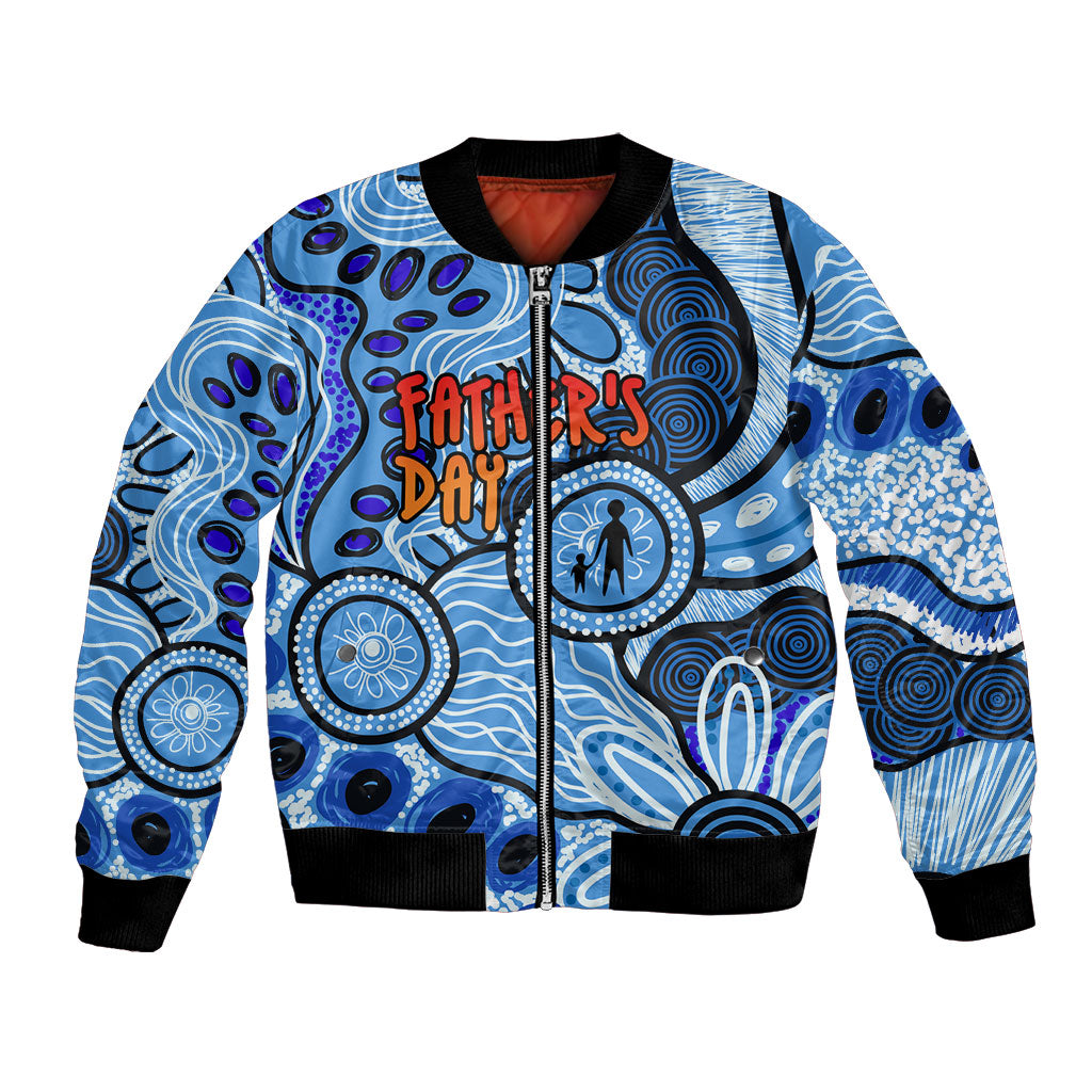 Australia Aboriginal Fathers Day Bomber Jacket Indigenous Dot Art Pattern - Parent Child