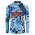 Australia Aboriginal Fathers Day Button Sweatshirt Indigenous Dot Art Pattern - Parent Child