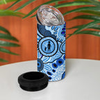 Australia Aboriginal Fathers Day 4 in 1 Can Cooler Tumbler Indigenous Dot Art Pattern - Parent Child