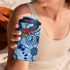 Australia Aboriginal Fathers Day 4 in 1 Can Cooler Tumbler Indigenous Dot Art Pattern - Parent Child