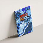 Australia Aboriginal Fathers Day Canvas Wall Art Indigenous Dot Art Pattern - Parent Child