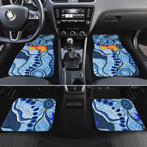 Australia Aboriginal Fathers Day Car Mats Indigenous Dot Art Pattern - Parent Child