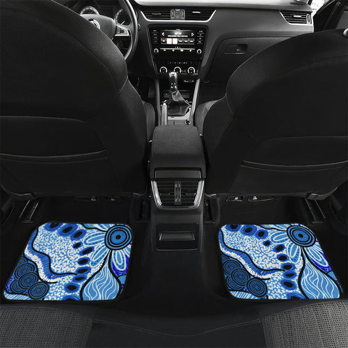Australia Aboriginal Fathers Day Car Mats Indigenous Dot Art Pattern - Parent Child