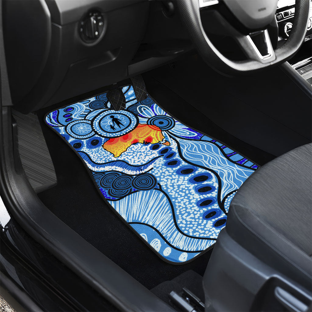 Australia Aboriginal Fathers Day Car Mats Indigenous Dot Art Pattern - Parent Child
