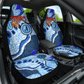 Australia Aboriginal Fathers Day Car Seat Cover Indigenous Dot Art Pattern - Parent Child