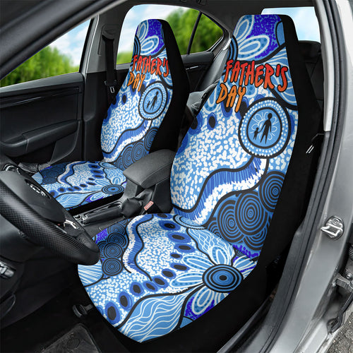 Australia Aboriginal Fathers Day Car Seat Cover Indigenous Dot Art Pattern - Parent Child