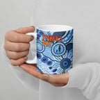 Australia Aboriginal Fathers Day Ceramic Mug Indigenous Dot Art Pattern - Parent Child