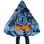 Australia Aboriginal Fathers Day Cloak Indigenous Dot Art Pattern - Parent Child