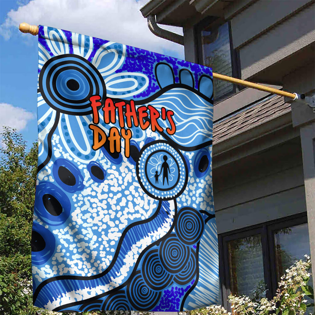 Australia Aboriginal Fathers Day Garden Flag Indigenous Dot Art Pattern - Parent Child