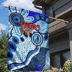 Australia Aboriginal Fathers Day Garden Flag Indigenous Dot Art Pattern - Parent Child