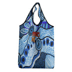 Australia Aboriginal Fathers Day Grocery Bag Indigenous Dot Art Pattern - Parent Child