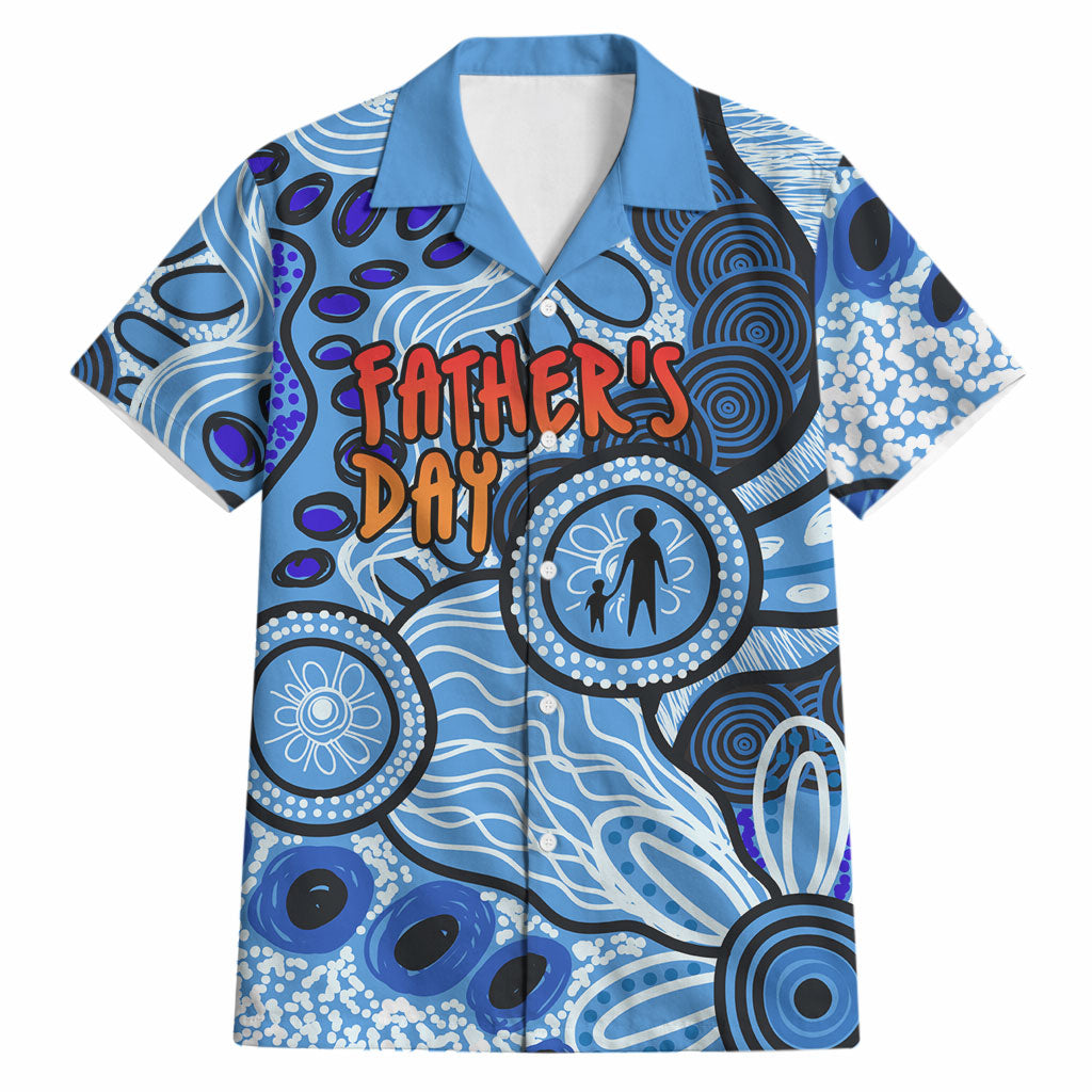 Australia Aboriginal Fathers Day Hawaiian Shirt Indigenous Dot Art Pattern - Parent Child