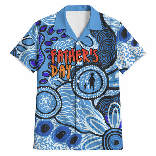 Australia Aboriginal Fathers Day Hawaiian Shirt Indigenous Dot Art Pattern - Parent Child