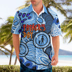 Australia Aboriginal Fathers Day Hawaiian Shirt Indigenous Dot Art Pattern - Parent Child