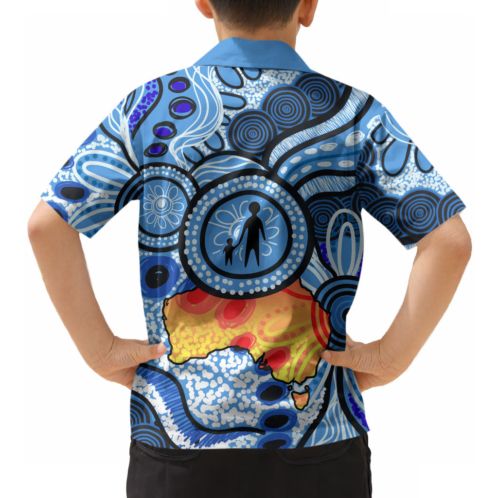 Australia Aboriginal Fathers Day Hawaiian Shirt Indigenous Dot Art Pattern - Parent Child