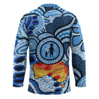 Australia Aboriginal Fathers Day Hockey Jersey Indigenous Dot Art Pattern - Parent Child