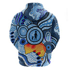 Australia Aboriginal Fathers Day Hoodie Indigenous Dot Art Pattern - Parent Child