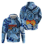 Australia Aboriginal Fathers Day Hoodie Indigenous Dot Art Pattern - Parent Child
