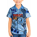 Australia Aboriginal Fathers Day Kid Hawaiian Shirt Indigenous Dot Art Pattern - Parent Child