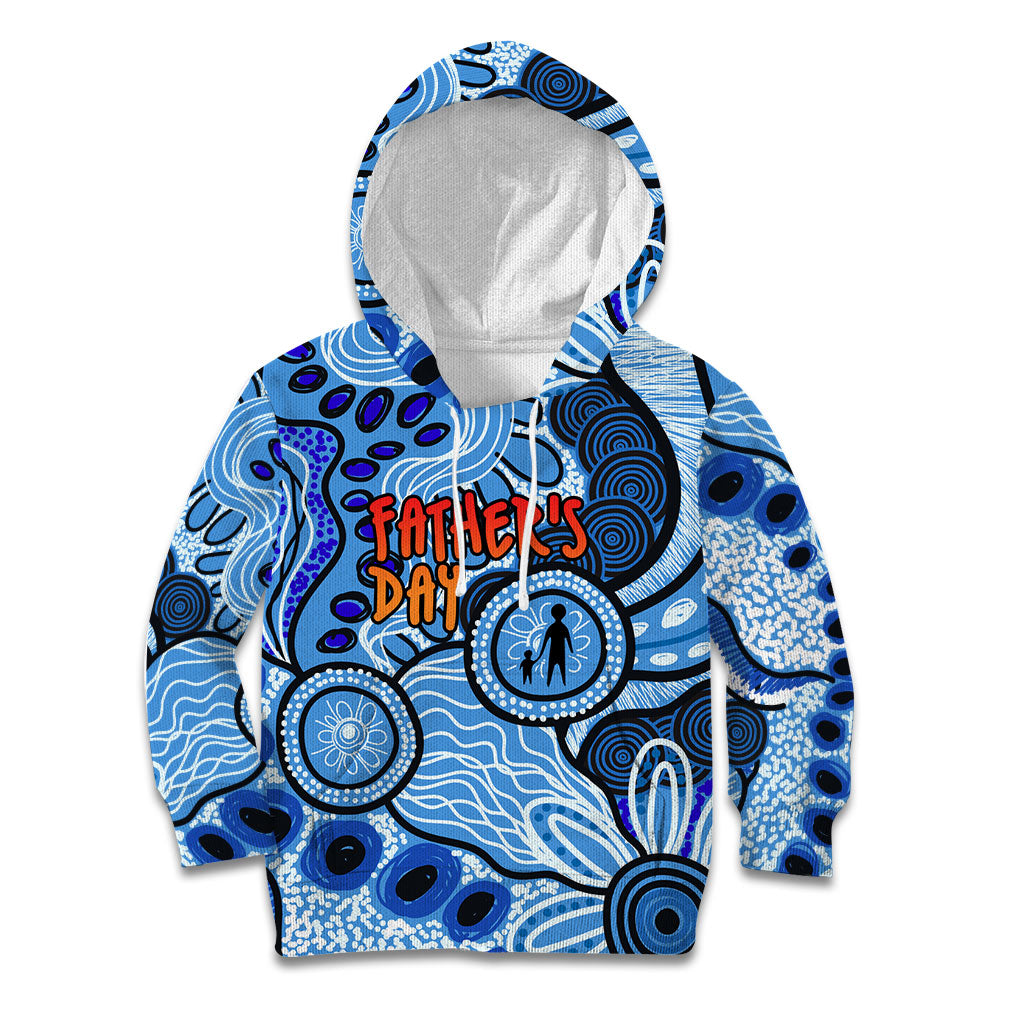 Australia Aboriginal Fathers Day Kid Hoodie Indigenous Dot Art Pattern - Parent Child