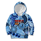 Australia Aboriginal Fathers Day Kid Hoodie Indigenous Dot Art Pattern - Parent Child