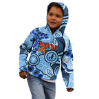 Australia Aboriginal Fathers Day Kid Hoodie Indigenous Dot Art Pattern - Parent Child