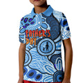 Australia Aboriginal Fathers Day Kid Polo Shirt Indigenous Dot Art Pattern - Parent Child