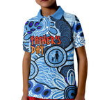 Australia Aboriginal Fathers Day Kid Polo Shirt Indigenous Dot Art Pattern - Parent Child