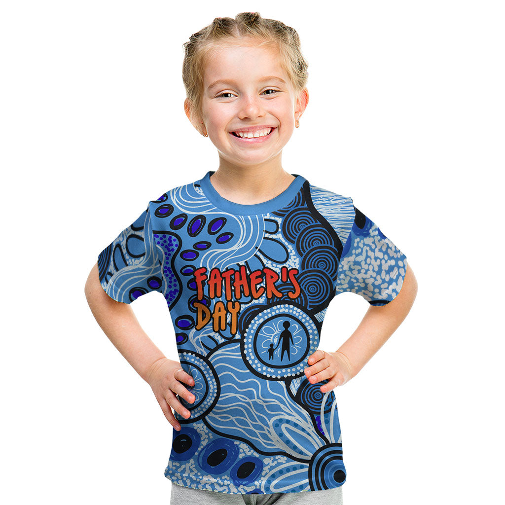 Australia Aboriginal Fathers Day Kid T Shirt Indigenous Dot Art Pattern - Parent Child