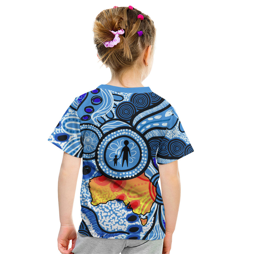 Australia Aboriginal Fathers Day Kid T Shirt Indigenous Dot Art Pattern - Parent Child