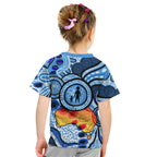 Australia Aboriginal Fathers Day Kid T Shirt Indigenous Dot Art Pattern - Parent Child