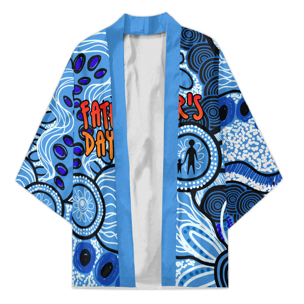 Australia Aboriginal Fathers Day Kimono Indigenous Dot Art Pattern - Parent Child