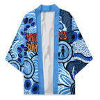 Australia Aboriginal Fathers Day Kimono Indigenous Dot Art Pattern - Parent Child