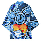 Australia Aboriginal Fathers Day Kimono Indigenous Dot Art Pattern - Parent Child