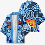 Australia Aboriginal Fathers Day Kimono Indigenous Dot Art Pattern - Parent Child