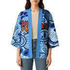 Australia Aboriginal Fathers Day Kimono Indigenous Dot Art Pattern - Parent Child