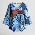 Australia Aboriginal Fathers Day Kimono Sleeve Blouse Indigenous Dot Art Pattern - Parent Child