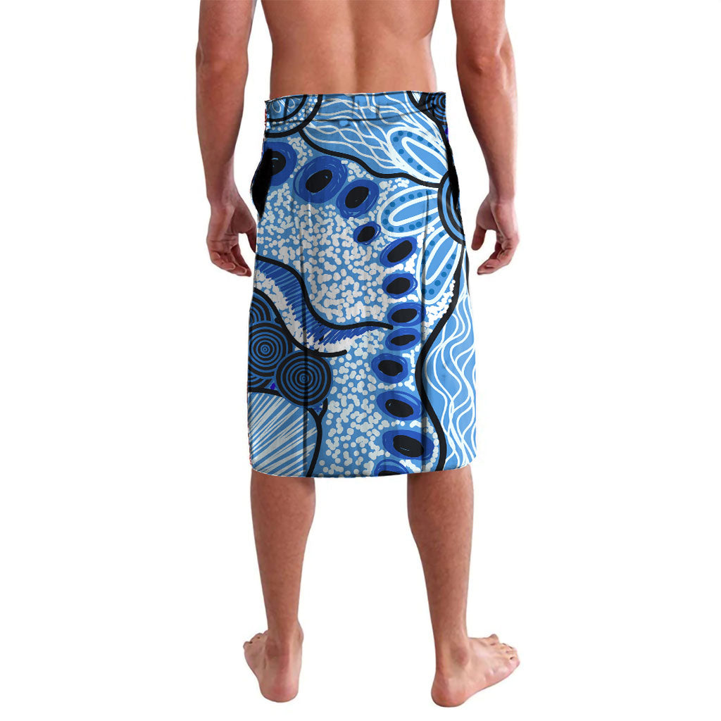 Australia Aboriginal Fathers Day Lavalava Indigenous Dot Art Pattern - Parent Child